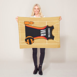 Einzigartiger personalisierter Netball Fleecedecke