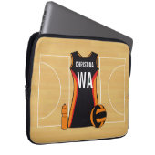 Einzigartiger personalisierter Netball Laptopschutzhülle (Vorne Rechts)