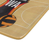 Einzigartiger personalisierter Netball Schneidebrett (Ecke)