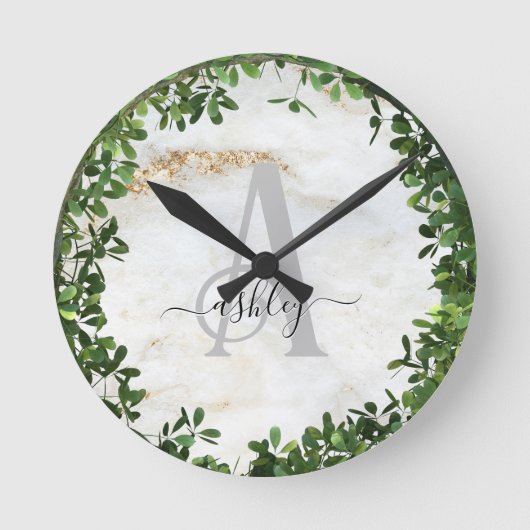 Einzigartiger Personalisierter Schlüsselanhänger m Runde Wanduhr (Vorderseite)