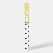 Einzigartiger Personalisierter Zitronengelb, weiße Case-Mate iPhone Hülle (Rückseite / Links)