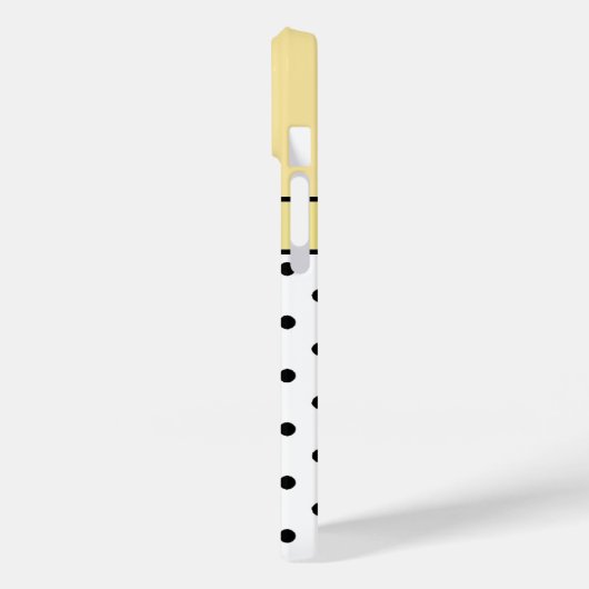 Einzigartiger Personalisierter Zitronengelb, weiße Case-Mate iPhone Hülle (Rückseite / Links)