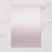 Einzigartiger Pink-Blumen-Detail-Verschlusskarte Begleitkarte (Rückseite)