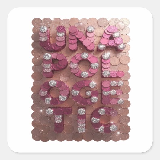 Einzigartiger Pinker UNAPOLOGETISCHER Sticker Graf (Vorderseite)