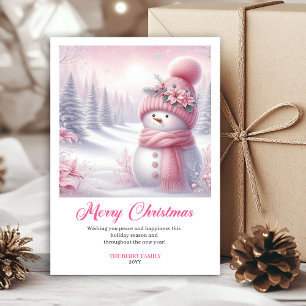 Einzigartiger Pinkmas-Download Winterlandschaft We Feiertagskarte