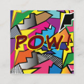 Einzigartiger Pop Art Retro Style QR Code Square B Quadratische Visitenkarte (Vorderseite)