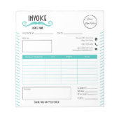 Einzigartiger Preis für das türkisfarbene Logo Notizblock (Vorderseite)