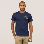 Einzigartiger Print Navy T - Shirt (Vorne ganz)