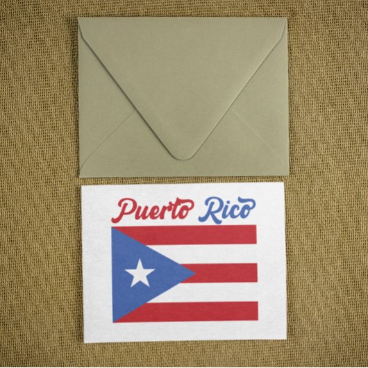 Einzigartiger Puerto Rico Flag Ankündigung Postkar