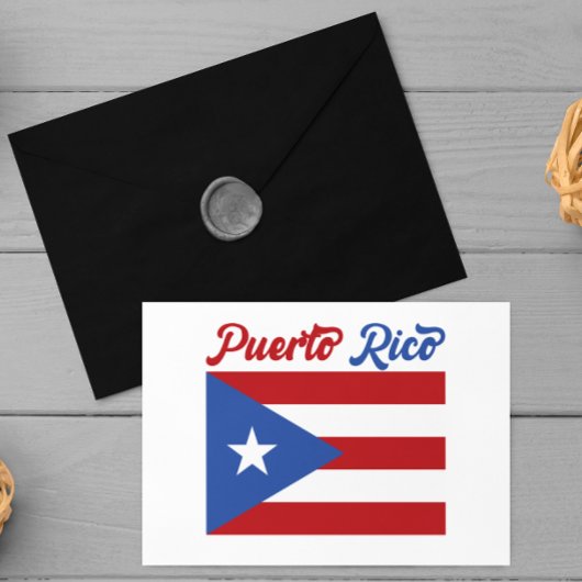 Einzigartiger Puerto Rico Flag Einladung Postkarte