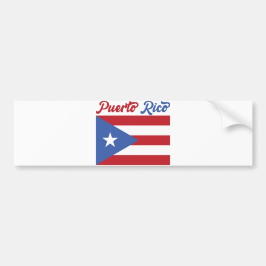 Einzigartiger Puerto Rico Flag Faltscher Autoaufkl Autoaufkleber (Vorne)