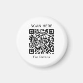 Einzigartiger QR-Code-Design-Kreismagnet Magnet (Vorne)