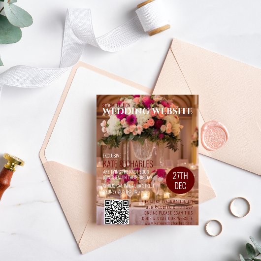 Einzigartiger QR-Code für das benutzerdefinierte M RSVP Karte