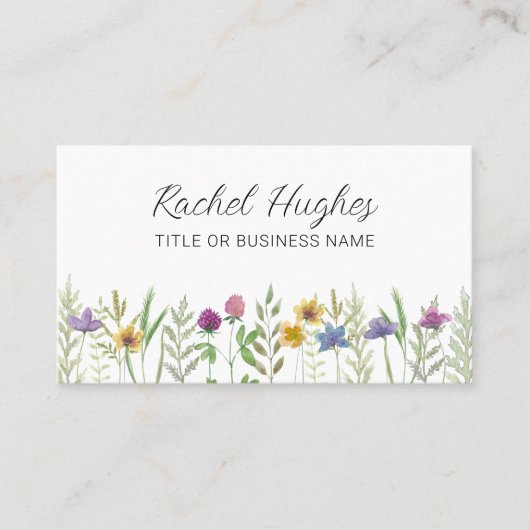 Einzigartiger QR-Code für Wasserfarben Visitenkarte (Vorderseite)