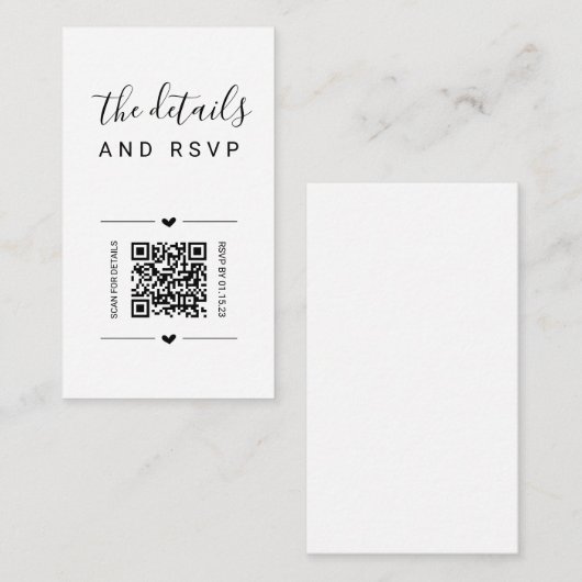 Einzigartiger QR Code UAWG & Details Karteneinsatz Begleitkarte (Vorne/Hinten)