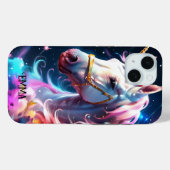 Einzigartiger Rainbow Unicorn Head Individuelle Na Case-Mate iPhone Hülle (Rückseite (Horizontal))