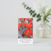 Einzigartiger Real Anwesen Agent Broker Red Cactus Visitenkarte (Stehend Vorderseite)