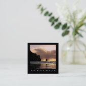 Einzigartiger Real Anwesen Agent Rocks Beach Foto  Quadratische Visitenkarte (Stehend Vorderseite)
