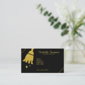 Einzigartiger Reinigungsservice für Black & Gold H Visitenkarte (Stehend Vorderseite)