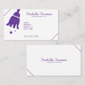 Einzigartiger Reinigungsservice für Lila Glitzer H Visitenkarte (Vorne/Hinten)