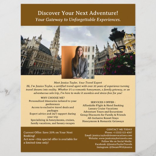 Einzigartiger Reiseagent Flyer (Vorne)