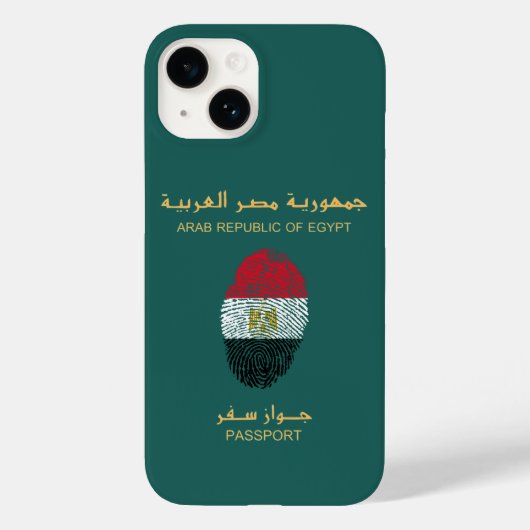 Einzigartiger Reisepass für Ägypten Print Souvenir Case-Mate iPhone Hülle (Rückseite)