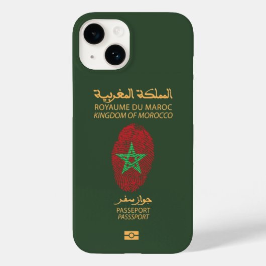 Einzigartiger Reisepass für Marokko Print Souvenir Case-Mate iPhone Hülle (Rückseite)