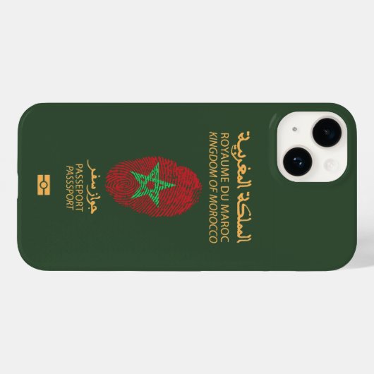 Einzigartiger Reisepass für Marokko Print Souvenir Case-Mate iPhone Hülle (Rückseite (Horizontal))