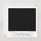 Einzigartiger Retro Instant Foto Polterabend Einladung (Rückseite)