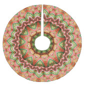 Einzigartiger Rosa Grüner Weihnachtsbaumrock Polyester Weihnachtsbaumdecke (Vorderseite)