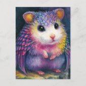 Einzigartiger Rosa Hamster-Drache Postkarte (Vorderseite)