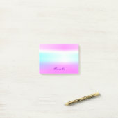 Einzigartiger rosa Lila ästhetischer Individuelle  Post-it Klebezettel (Auf Schreibtisch)
