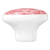 Einzigartiger rosa Rose-Keramik Keramikknauf (Seitenansicht)