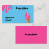 Einzigartiger Rosa- und Blauer Yummy Cone Ice Crem Visitenkarte (Vorne/Hinten)