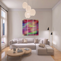 Einzigartiger rosa und grüner Abstrakter Marmor fl