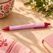 Einzigartiger rosa und roter typografischer Geschä