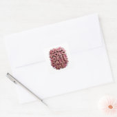 Einzigartiger Rosa UNFOLD GET ME CALL ME Geschenk- Quadratischer Aufkleber (Umschlag)