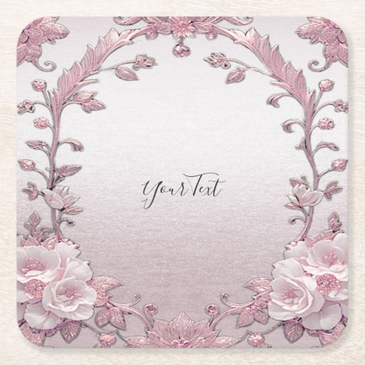 Einzigartiger rosa Untersetzer (Vorderseite)