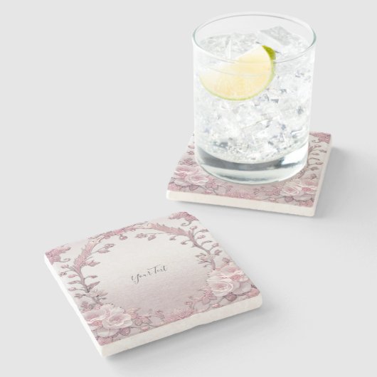 Einzigartiger rosa Untersetzer (Seitenansicht)