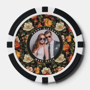 Einzigartiger Rosenblumengarten-Geburtstagsfeier Pokerchips