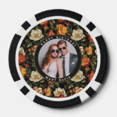 Einzigartiger Rosenblumengarten-Geburtstagsfeier Pokerchips (Rückseite)