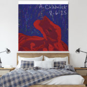 Einzigartiger, rot-farbener Superheld Stretched Le Leinwanddruck (Insitu (Schlafzimmer))