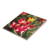 Einzigartiger Rot-Weiß-Tulip Fliese (Seite)