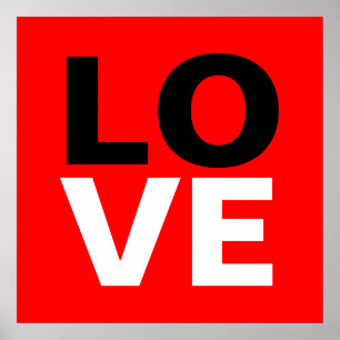 Einzigartiger roter Hintergrund Liebe Romantik Poster