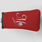 Einzigartiger roter Rose-Putter Golf Headcover (Vorderseite)