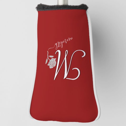 Einzigartiger roter Rose-Putter Golf Headcover (Rotieren 90)