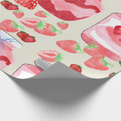 Einzigartiger Roter Strawberry Jam Geschenkpapier (Ecke)