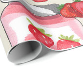 Einzigartiger Roter Strawberry Jam Geschenkpapier (Rolleneckpunkt)
