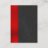 Einzigartiger roter Streifen grau beruflich modern Visitenkarte (Rückseite)
