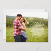 Einzigartiger, Save the Date Foto QR Code Minimali (Vorderseite)